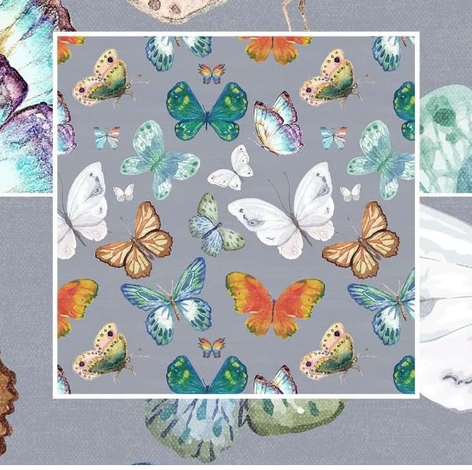 Papier peint papillon aquarelle 300x210 cm grand format mural