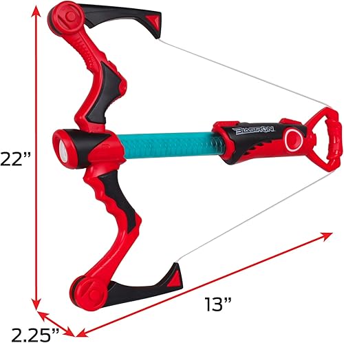 Miniatura 3 de NKOK Blastron Cannonball Blaster arco compuesto - 22 pulgadas de largo 3844, incluye 12 bolas de espuma ligeras, disparos de juguete de hasta 20