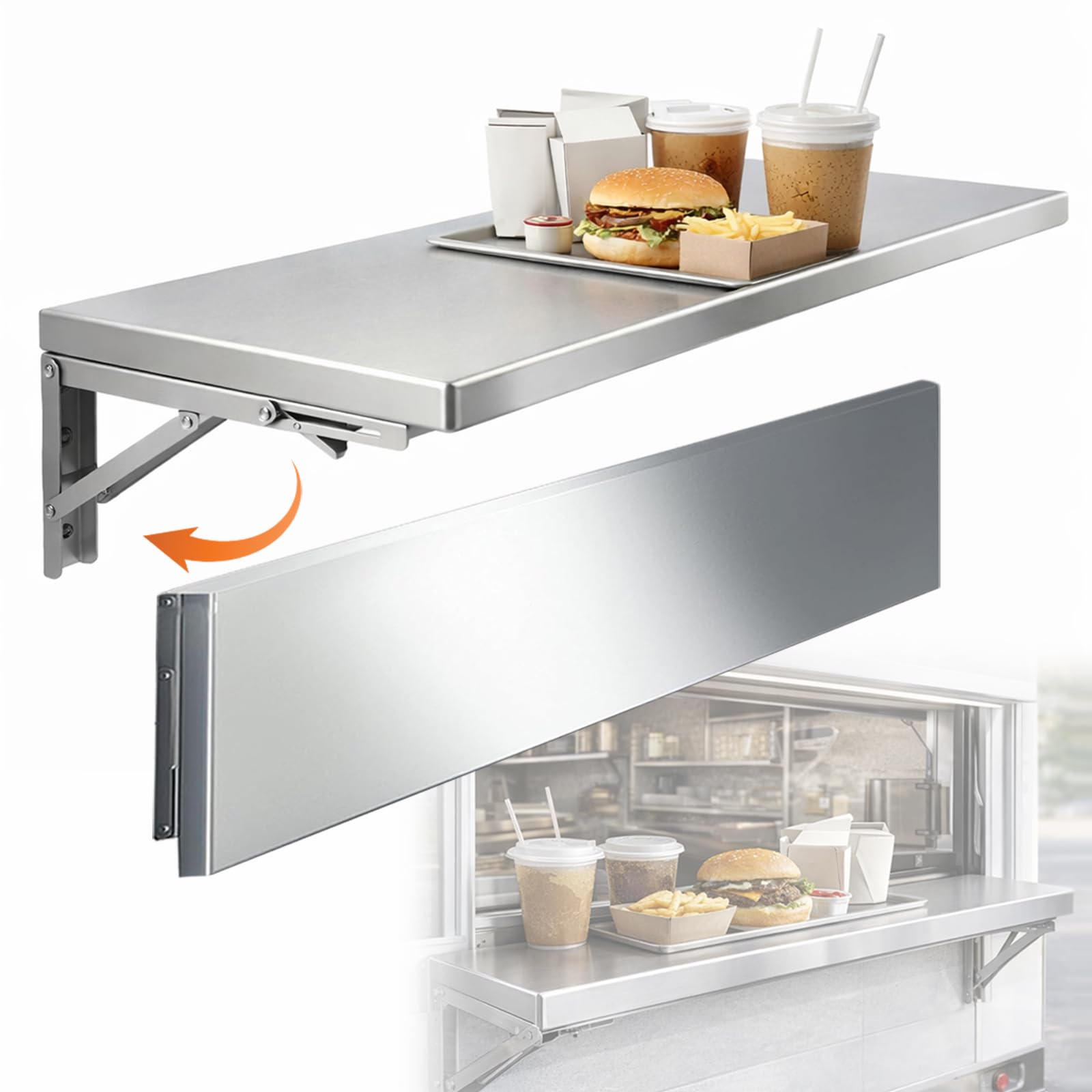 Amazon.com: timiland Folding Concession Shelf 48 x 12 Inch