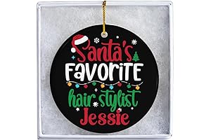 Personalized Santa's Favorite Hair Stylist Christmas Ornament