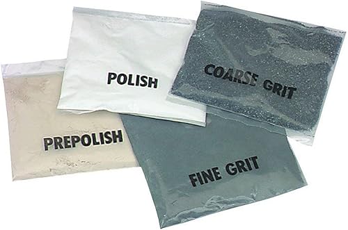 Miniatura 2 de Pulidor de vaso de vidrio de piedra rotativa de doble tambor de 6 libras y abrasivos de pulido