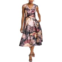 Aidan Mattox V-Neck Cap Sleeve Dress