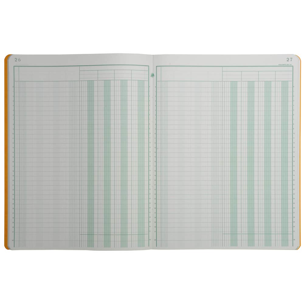 EXACOMPTA Piqûre 32x25cm 4 colonnes sur 1 page 31 lignes 80pages