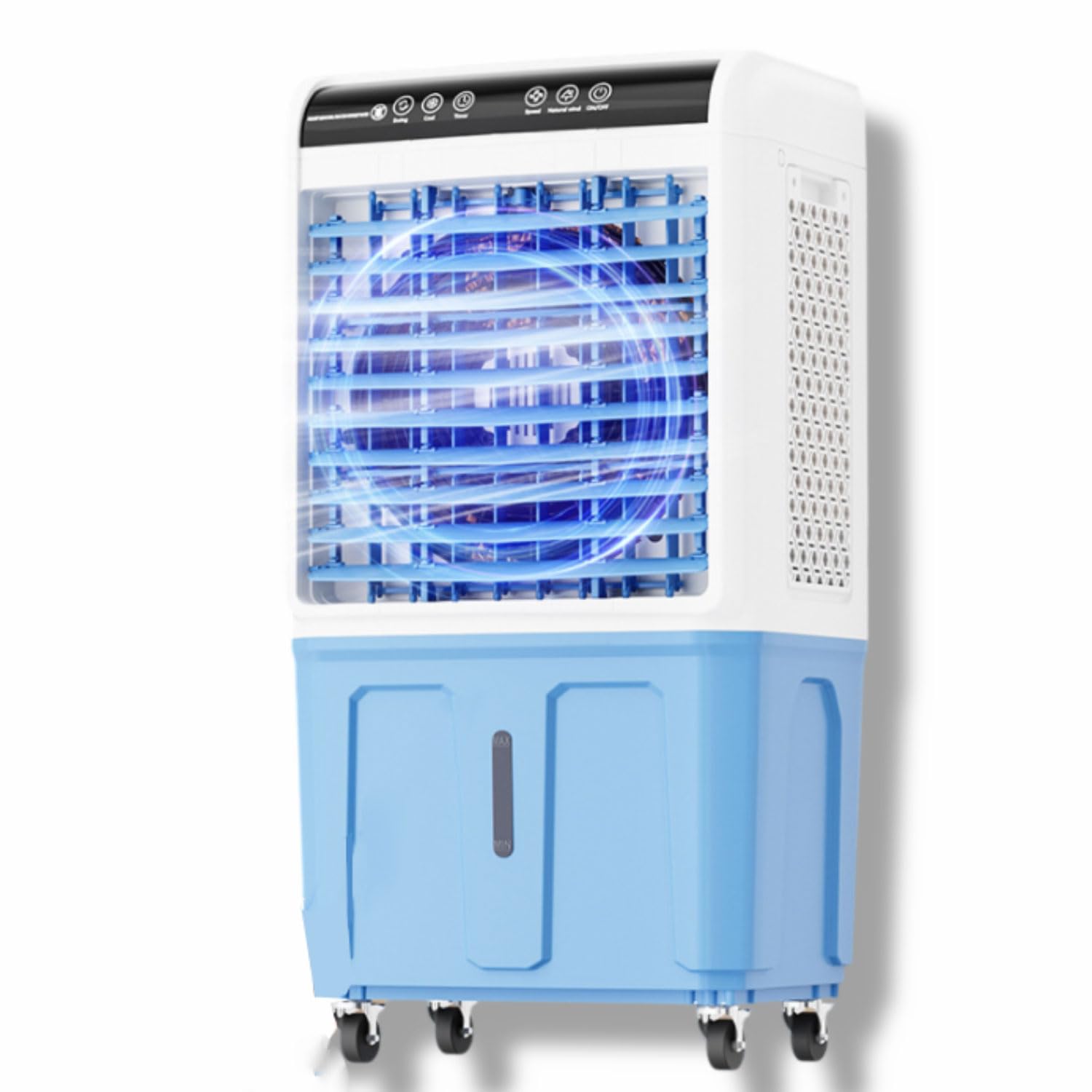 WJIANBIN Windowless Portable Air Conditioner Swamp Cooler Evaporative Air Cooler with Large Water Tank 3 Speeds Remote 120° Oscillating Floor Standing Air Conditioner for Indoor Outdoor Cooling Fan