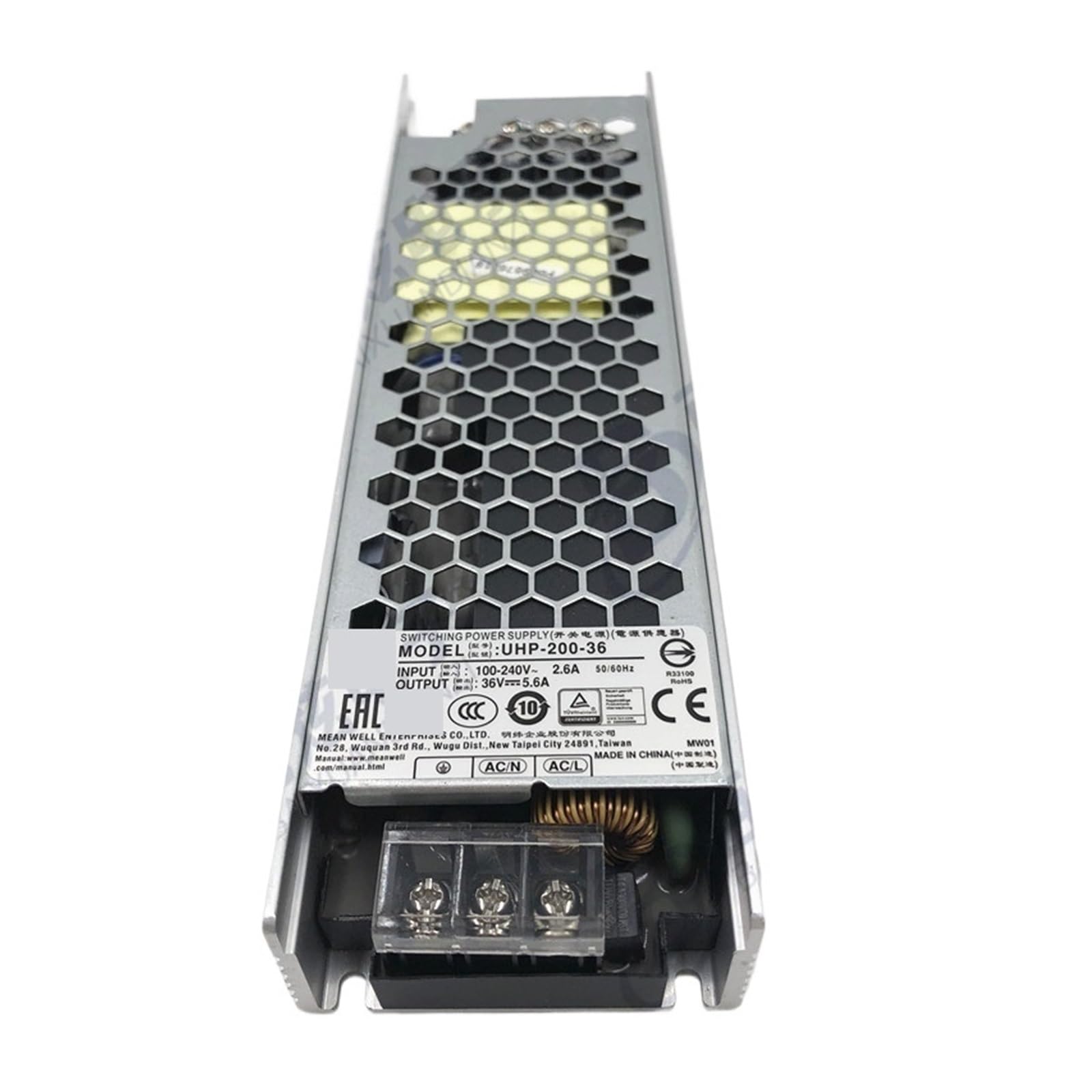 NVSFZGIYG Regulated Switching Transformer UHP-200-36 201.6W36V5.6A Single Output Power Supply with PFC Function