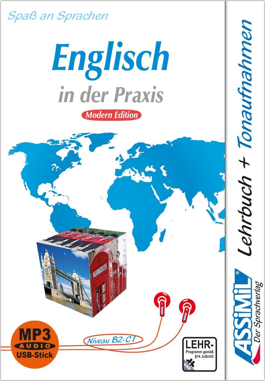 ASSiMiL Englisch in der Praxis - Modern Edition - MP3-Sprachkurs - Niveau B2-C1: Fortgeschrittenenkurs für Deutschsprechende, Lehrbuch + MP3-Audiodateien auf USB-Stick