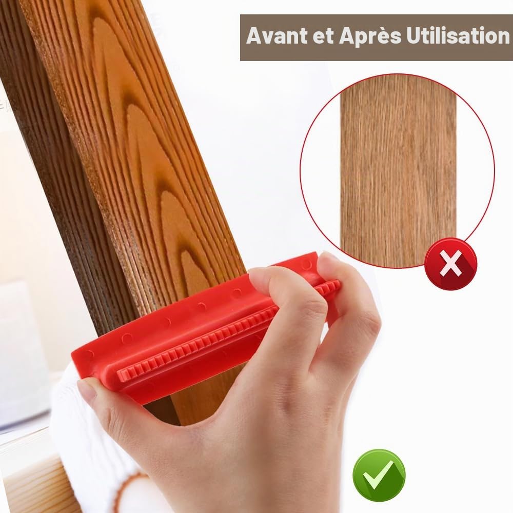 2 PCS Outil de Grain de Bois en Caoutchouc Peinture de Grain de Bois Peinture Imitation Grain Grain à Effet Bois pour Murs Meubles Portes en Bois Cadres de Fenêtres