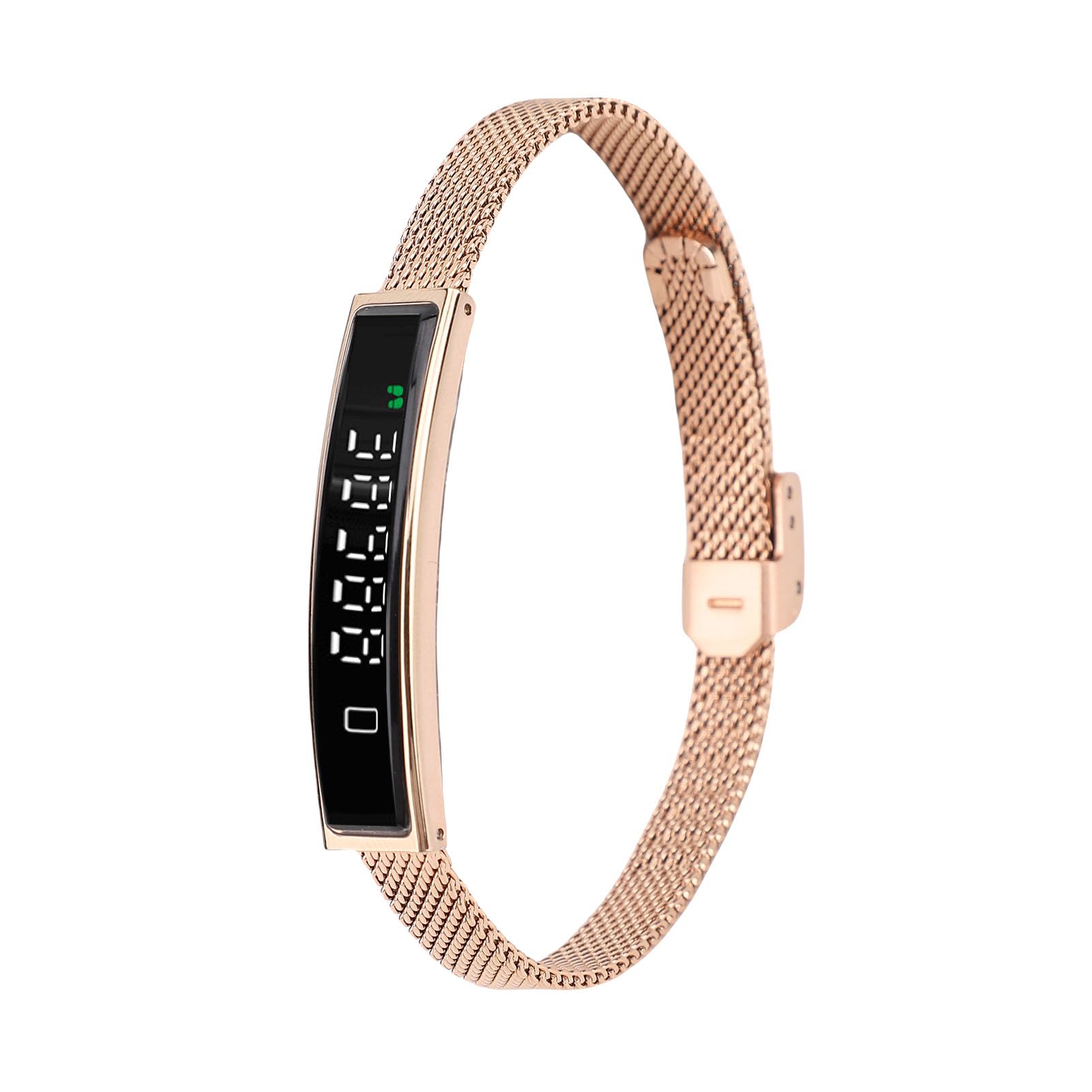 VBESTLIFE Pulsera Inteligente, Rastreador de Fitness con Bluetooth 5.3 para Android iOS, Pulsera de Salud a Prueba de Agua con Aplicación para Nadar en Ciclismo (Gold)