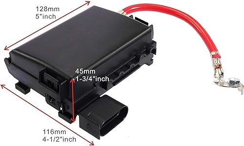 Miniatura 4 de Terminal de bloque de caja de fusibles de batería 1J0937550 con 9 fusibles compatibles con 99-04 VW Beetle Jetta Bora Golf MK4