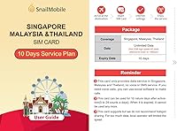 Vista 2 de SnailMobile Singapur/Malasia/Tailandia Tarjeta SIM Plan de teléfono de datos de 10 días de 12 GB con red 4G-LTE