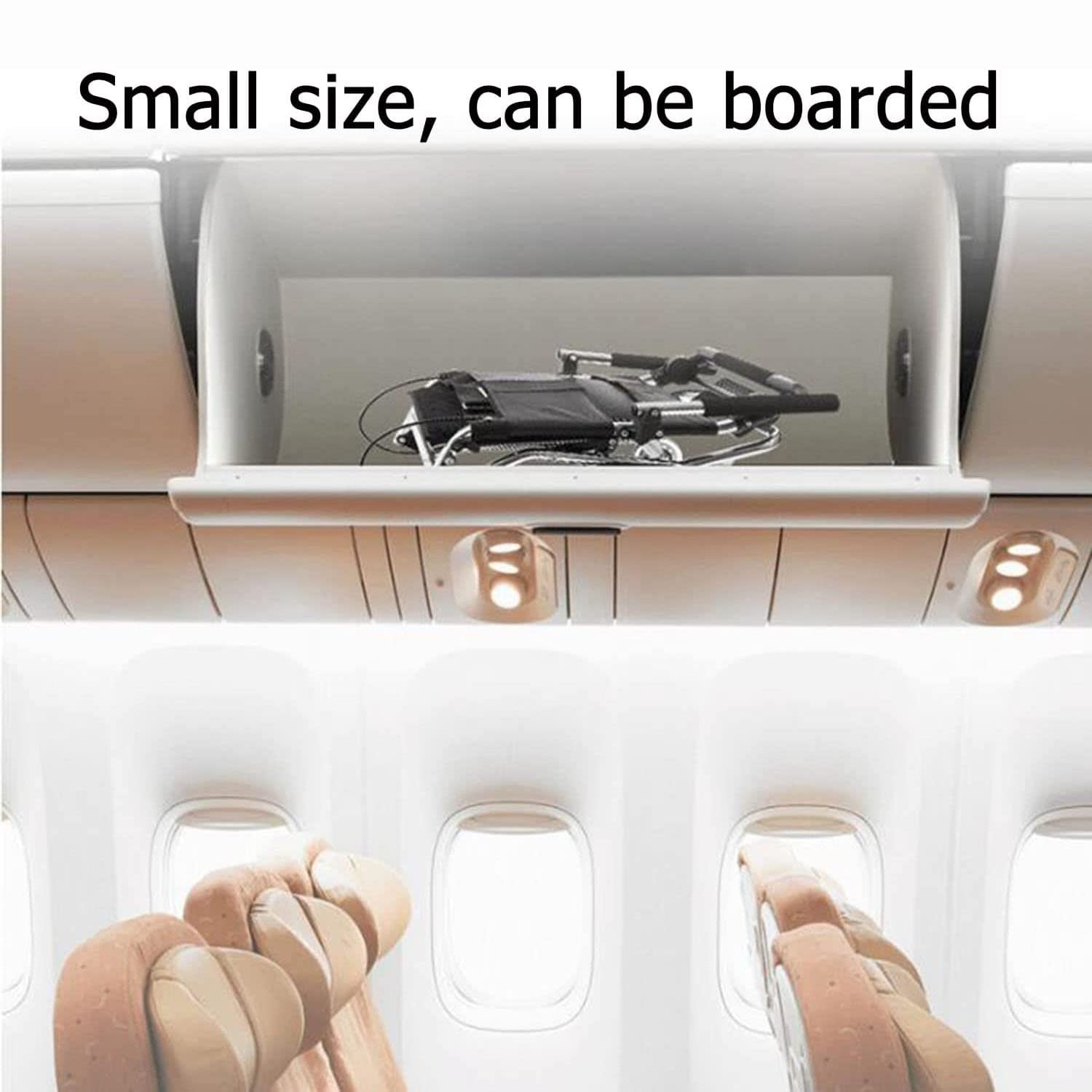 Sillas de ruedas para adultos Silla de Ruedas Plegable Ligera, Silla de Ruedas de Viaje Ultraligera de Aluminio Portátil, Sillas de Ruedas de Transporte Plegables para Discapacitados y Mayores, Capaci