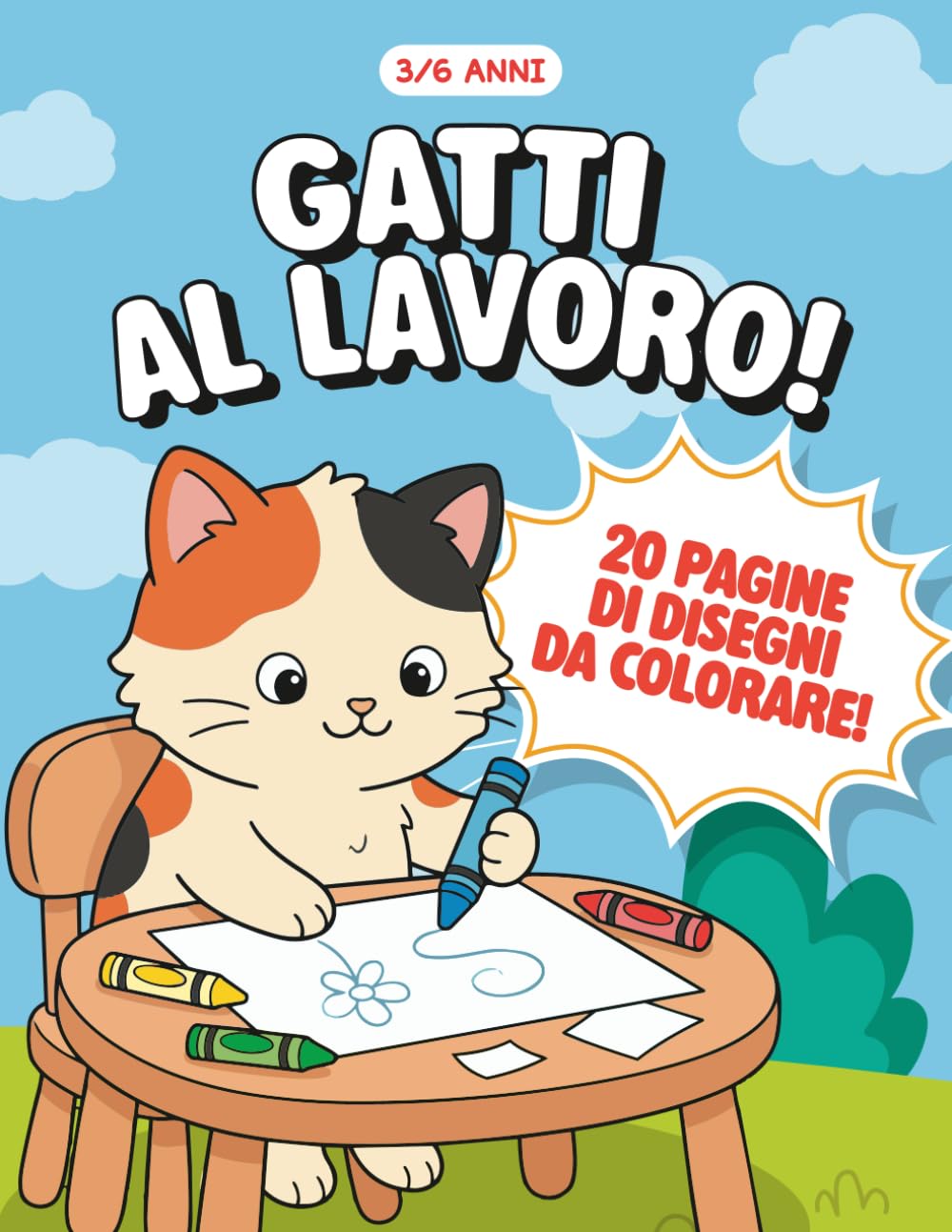 Gatti al lavoro!: Album da colorare (Animali da colorare)