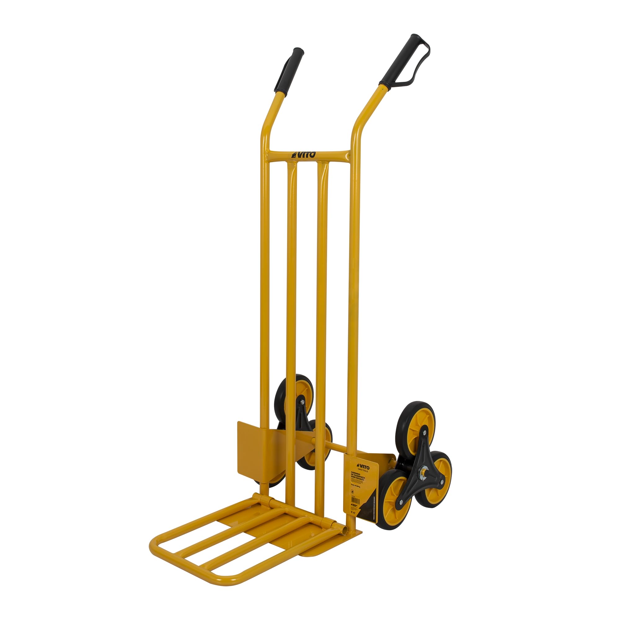 VITO VICTE200 Stair Climbing Hand Trolley, 200kg Load Capacity, Solid Rubber Wheels, Stair Transport Trolley, Sturdy Hand Truck with Rubber Tires