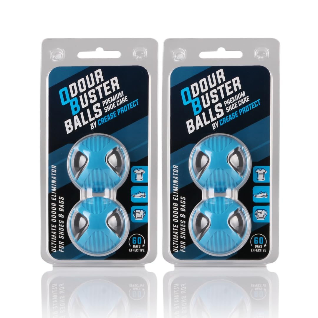 Odour Buster Balls - Ultimate Sneaker Deodoriser & Freshener - Fresh Scent for Shoes & Bags - By Crease Protect (2 Packs)