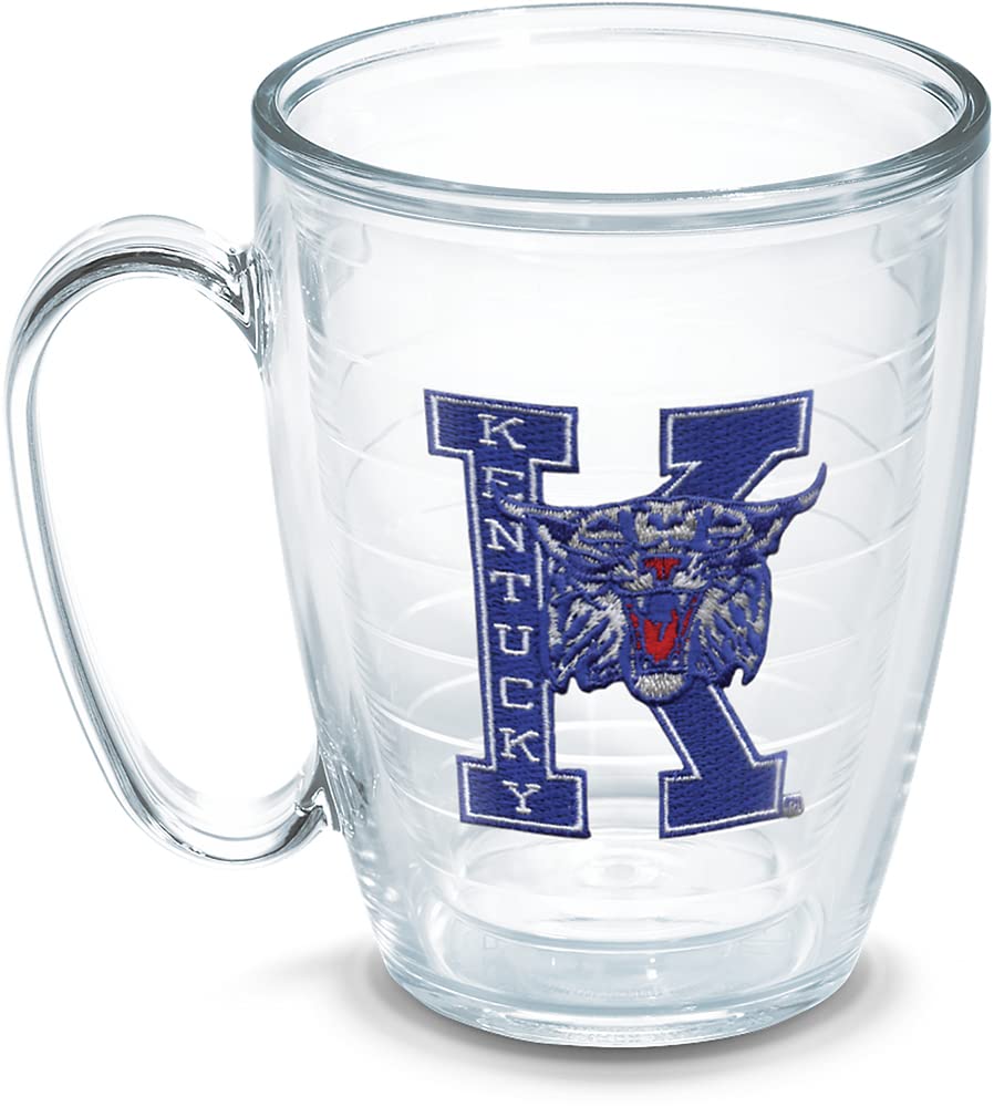Tervis Made in USA Double Walled University of Kentucky UK Wildcats Insulated Tumbler Cup Keeps Drinks Cold & Hot, 16oz 4pk, Vault
