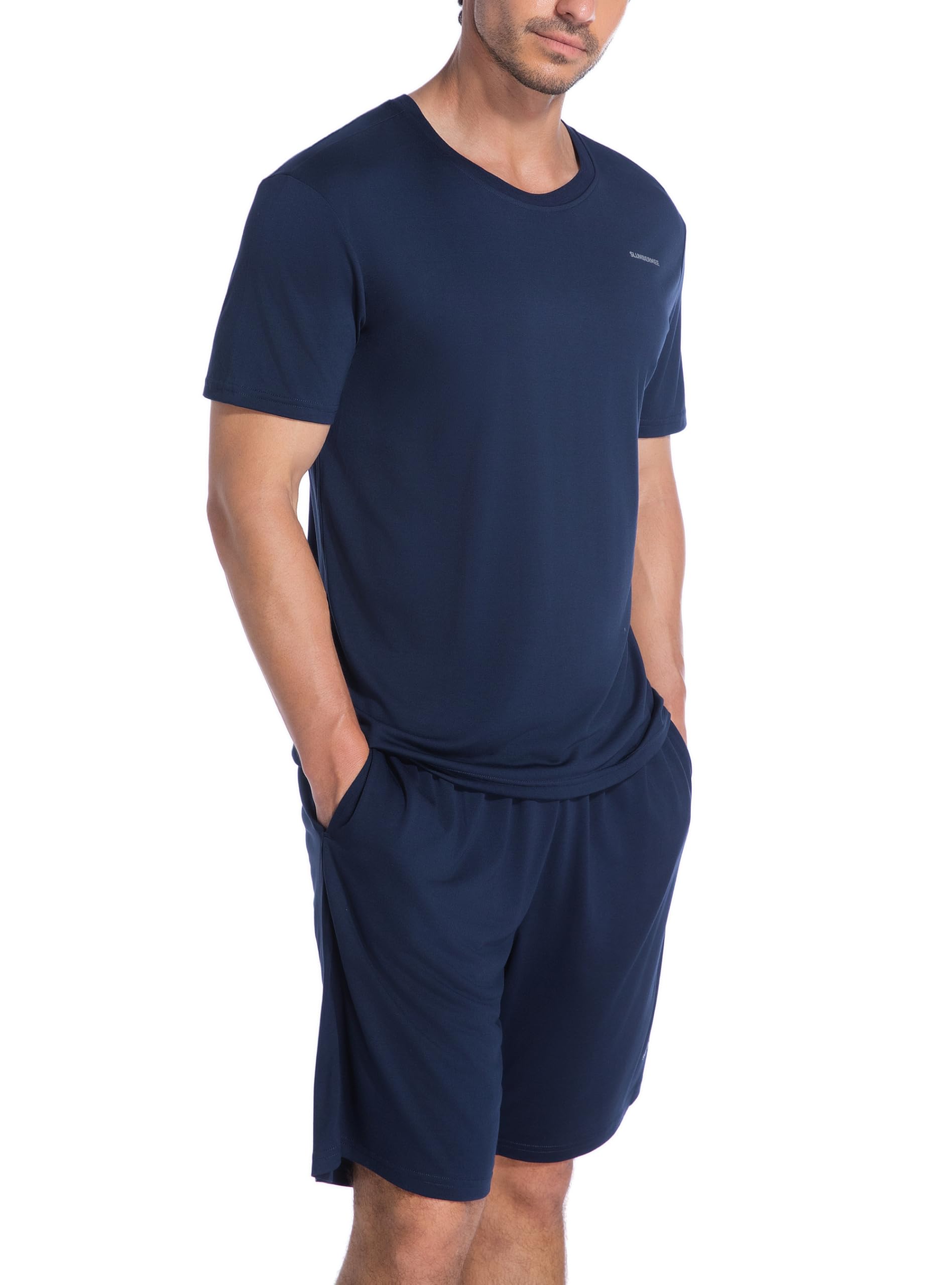 SlumberMee Mens Cooling Pajamas Set