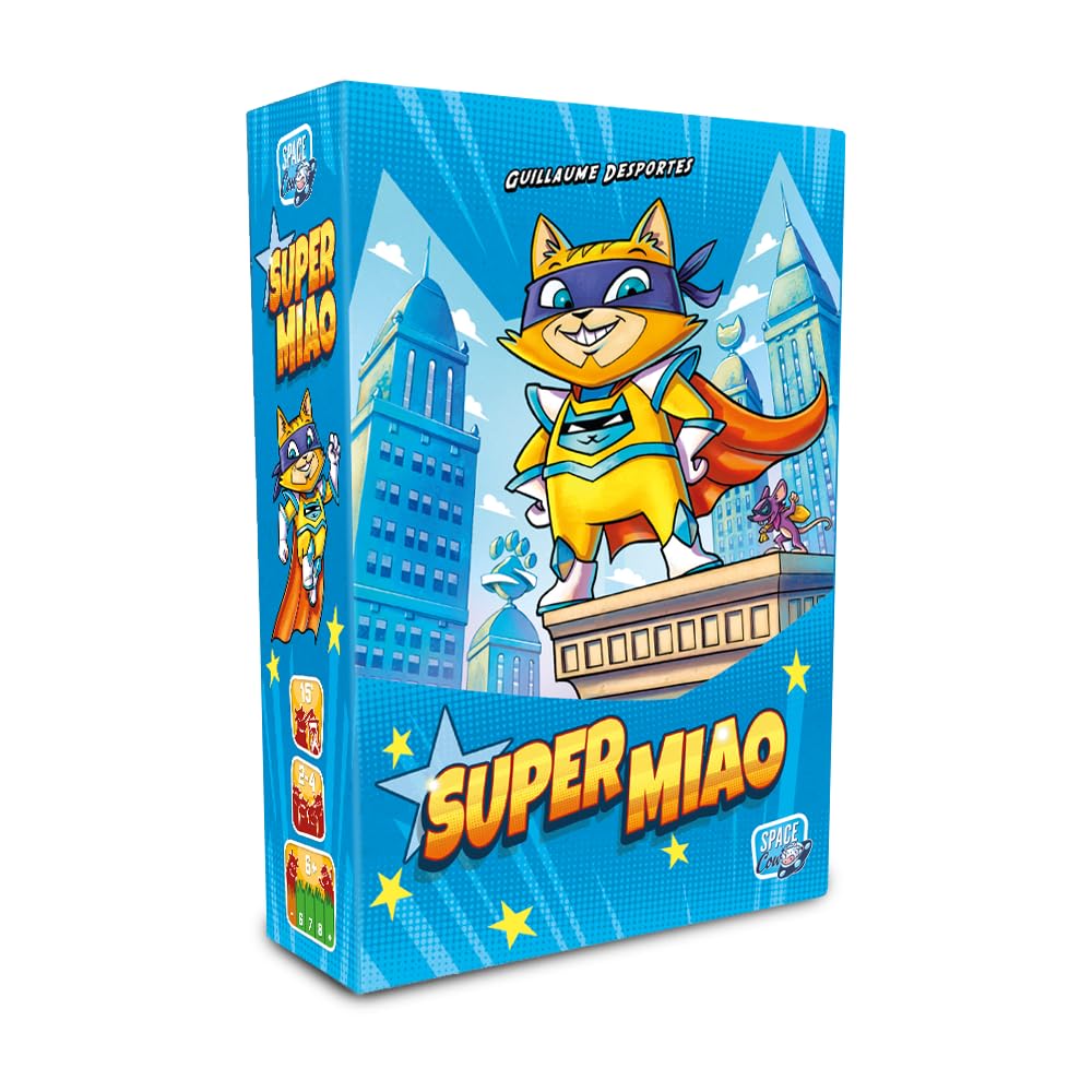Asmodee: Super Miao Deck-Building Board Game, 6+ Years, 2 or 4 Players, Italian Edition