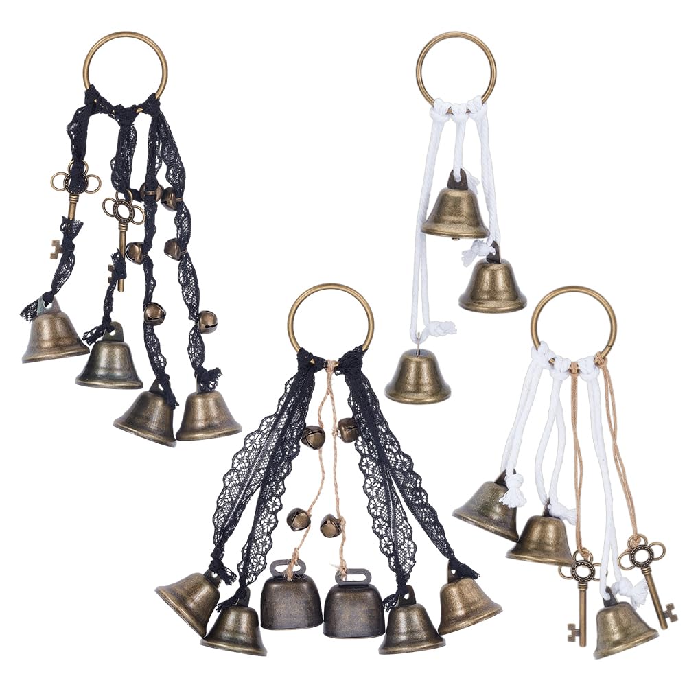 Cloches de sorcière magiques et carillons à vent vintage suspendus en fer