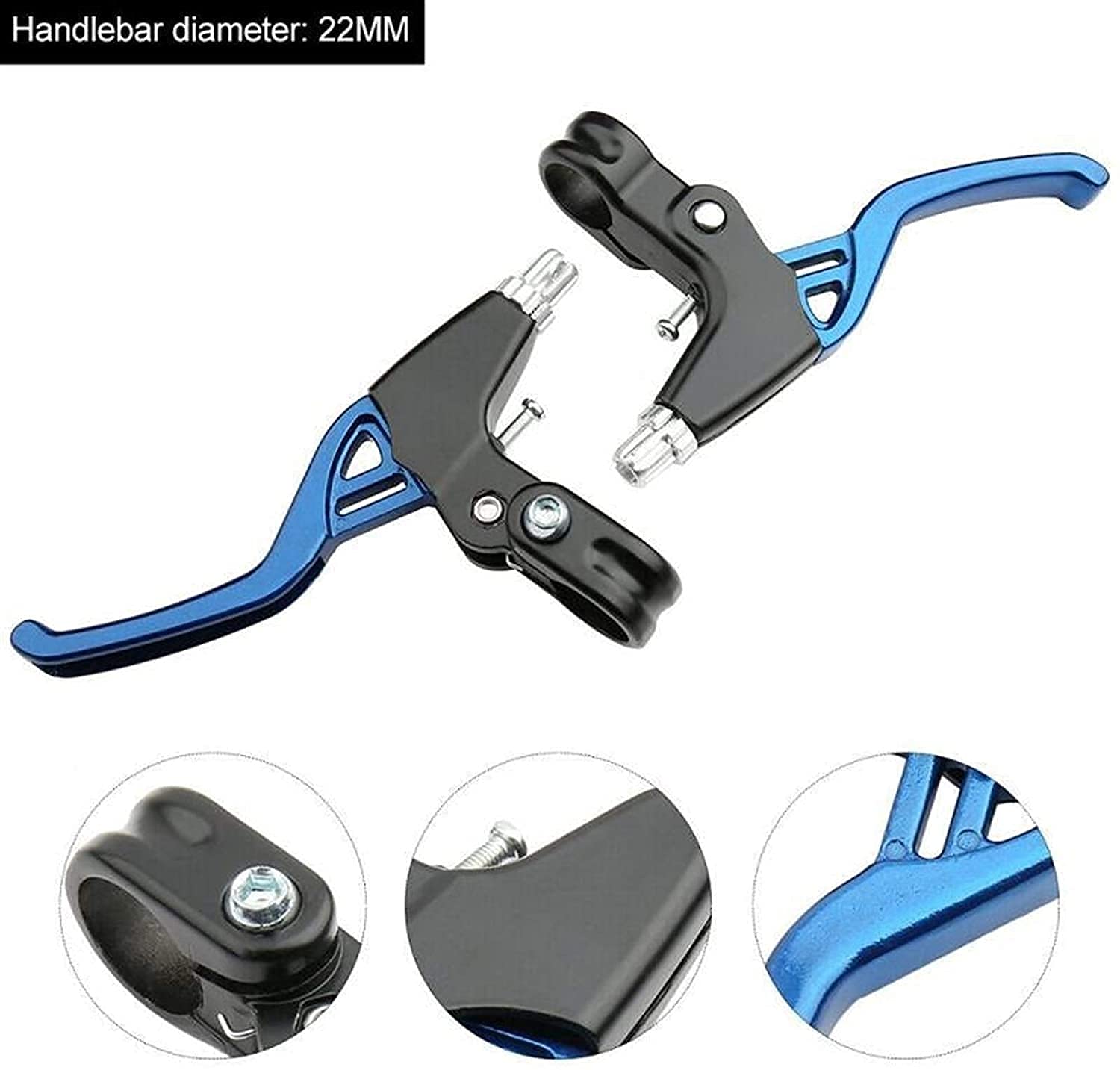 Impugnatura per manubrio della bicicletta in lega leggera da 2 pezzi Impugnatura per manubrio della bicicletta MTB Leva del freno della bicicletta Leve del freno della bicicletta (Color : 4) (1 )
