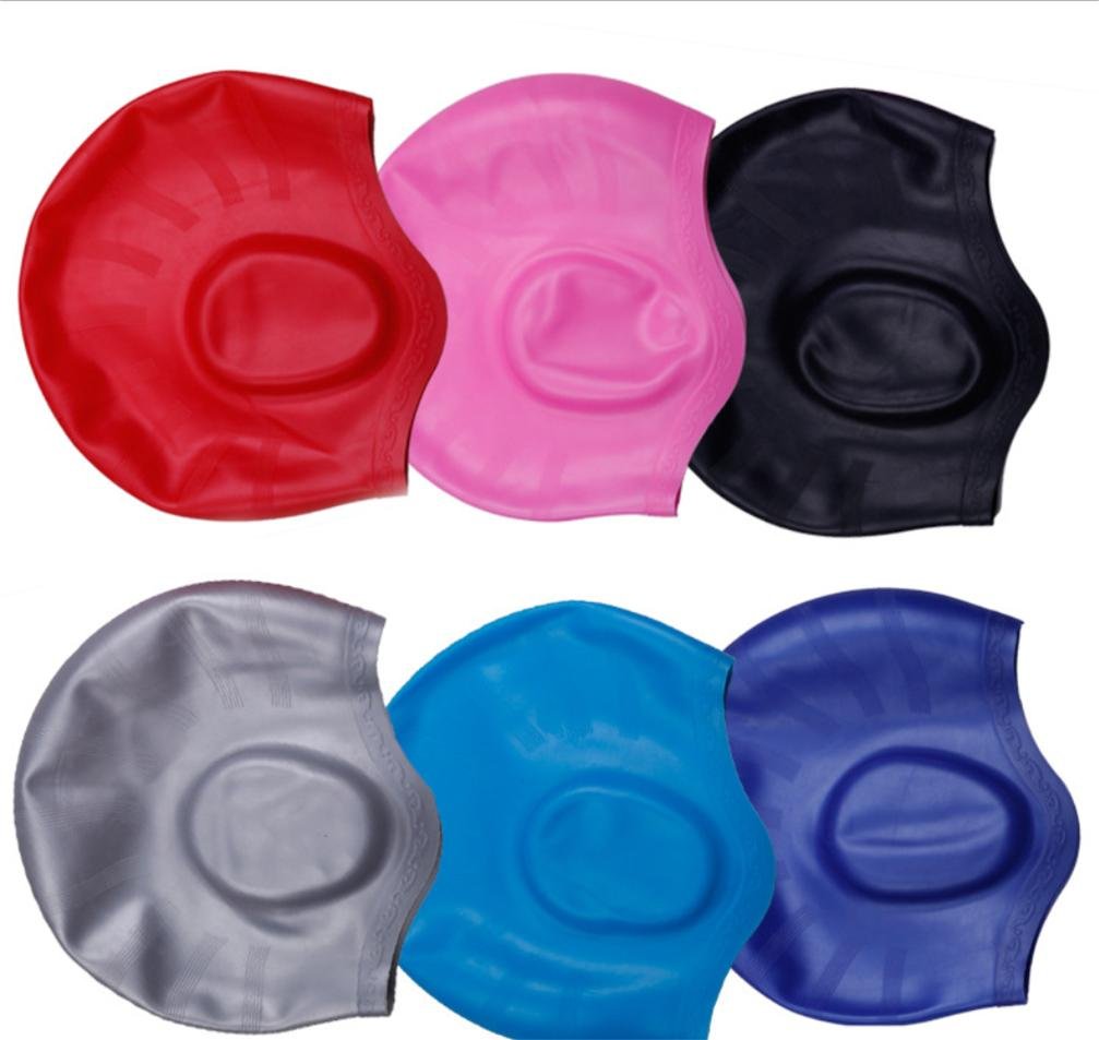 Swimming cap HLWasserdichte Silikonkappen Badekappe, Deep Blue,deep Blue