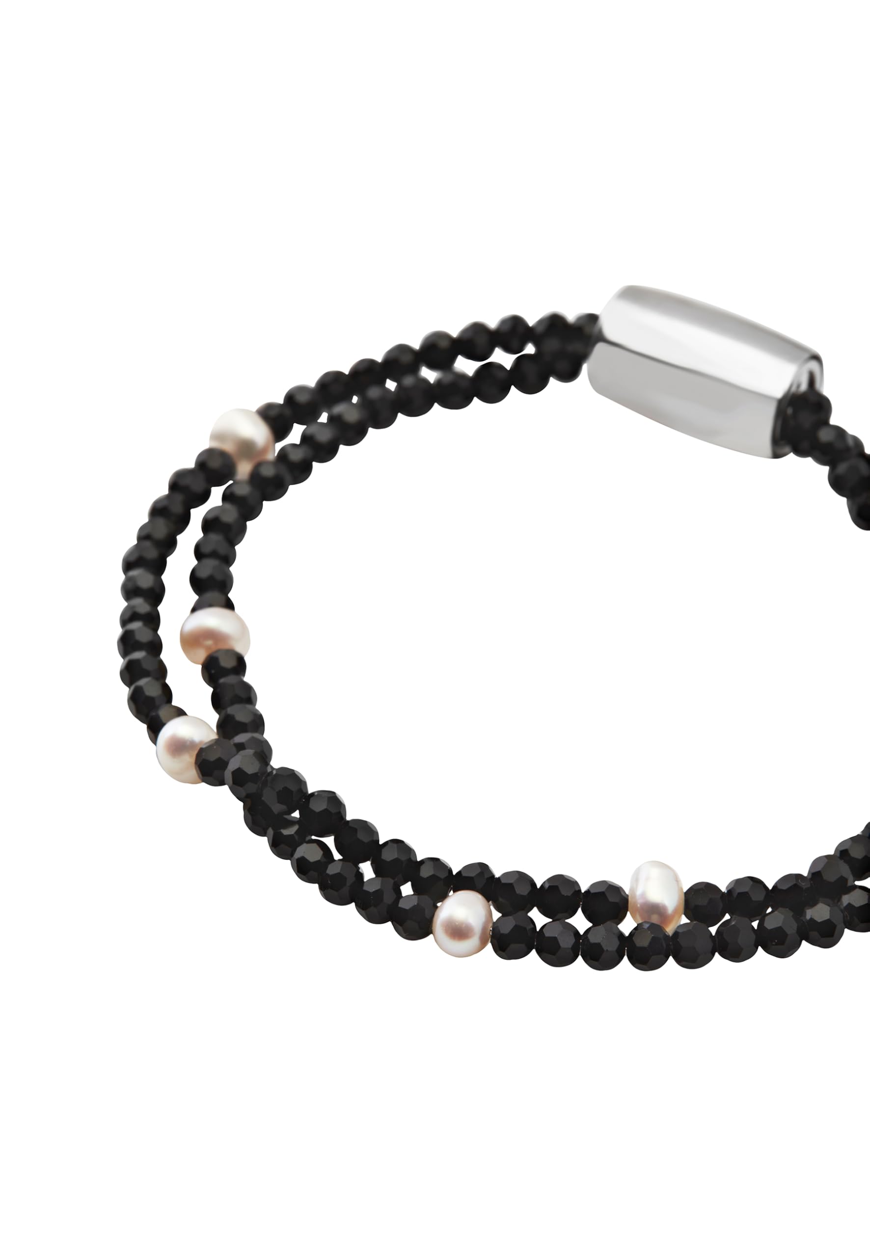 Breil, Collezione Magnetica System, Bracciale Donna a Due Catene con Pietre Naturali, Chiusura con Magnete, Compatibile con Tutti gli Elementi Magnetica System, Idea Regalo Donna