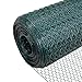 VOUNOT® Maschendrahtzaun Sechseckgeflecht, Drahtzaun Hasendraht Kaninchendraht Hühnerdraht, Maschenweite 13 mm, Höhe 100 cm, Länge 25 m, PVC-Beschichtet Grün