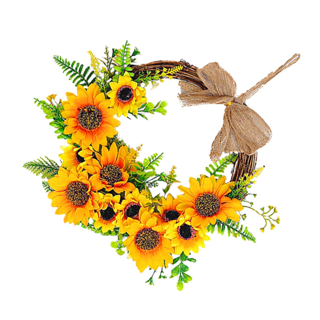 ABOOFAN 3 Pièces Garniture de Porte Tournesol Couronne Murale décorations de Printemps Guirlande Couronne Artificielle Couronne de Fleurs Abeille Fleur Artificielle en Bois