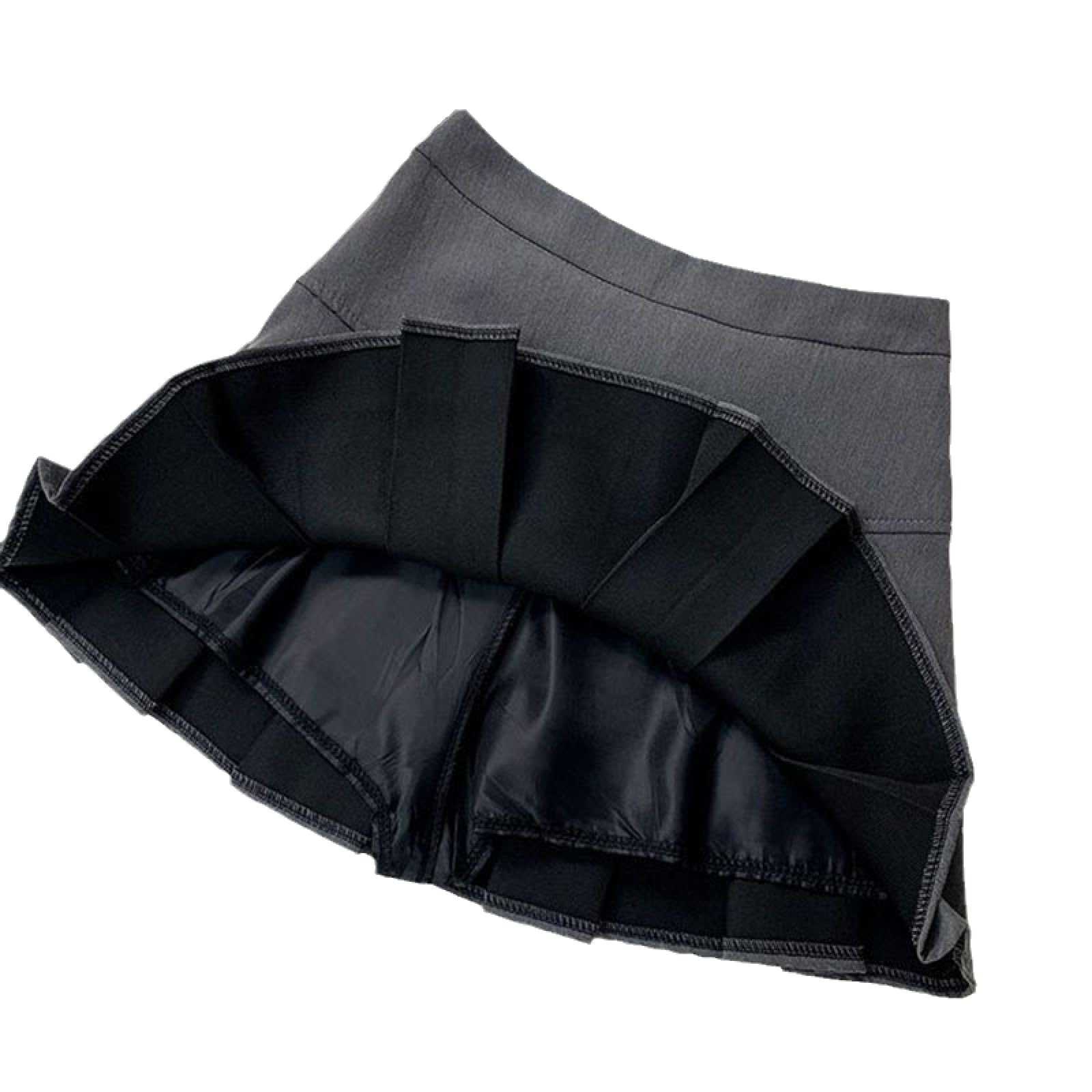 Krótkie Spódniczki Damskie -Koreański Styl Plisowana Mini Spódniczka Damska Prosta Linia A Wysoka Talia Codzienne Ubrania Casual Solid Color Workout Sportowa Spódnica Do Biura Pracy