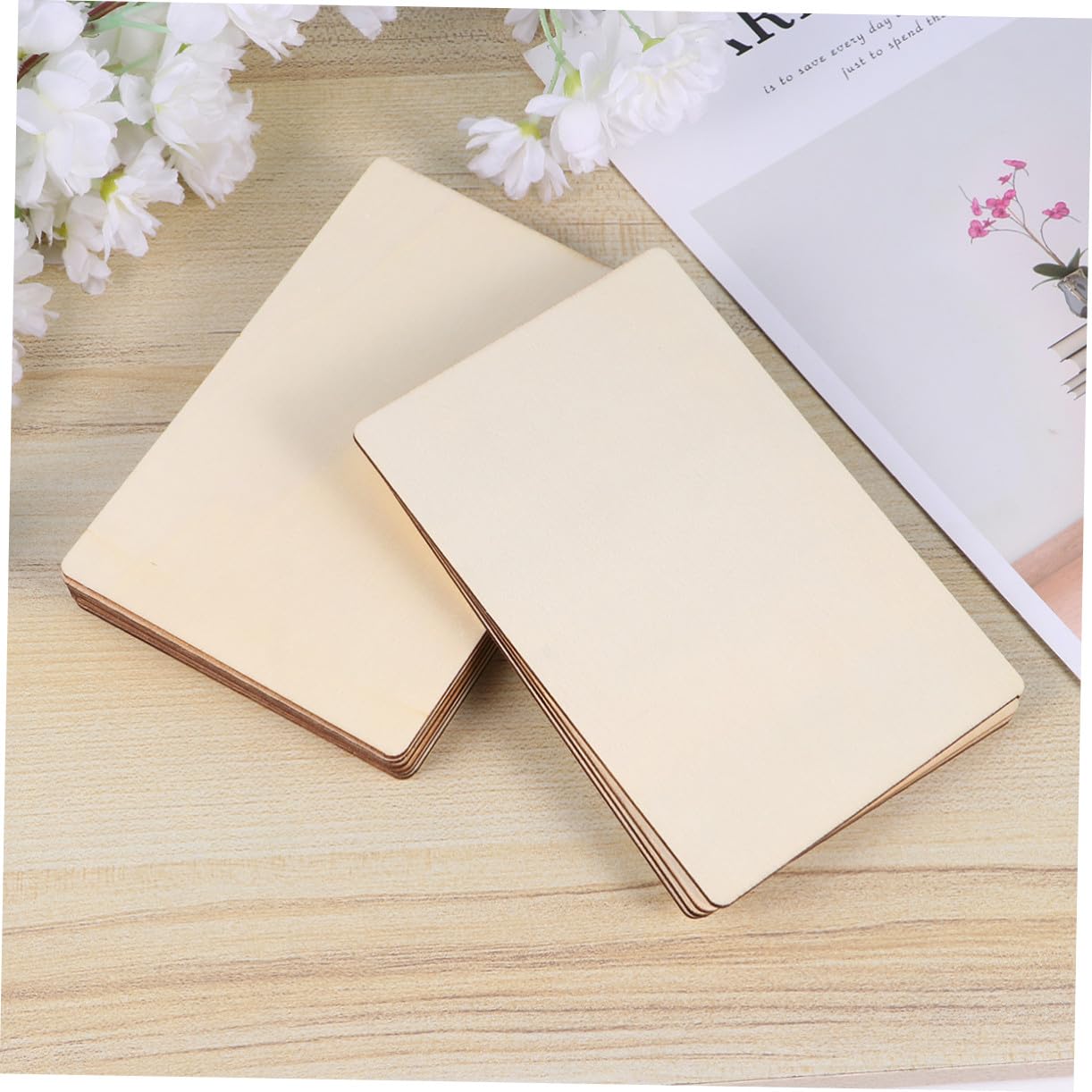 Mikikit Rodajas de Madera Fomenta Creatividad y Juego Artístico para Manualidades Diy 50 Piezas Pintura a Mano Corte Láser para Niños