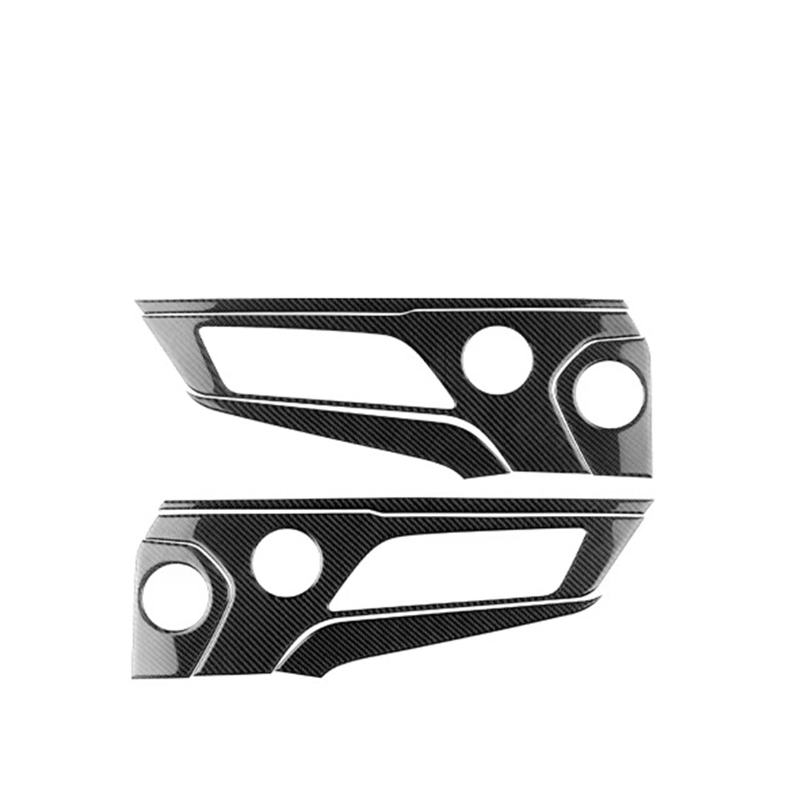 Car Trim Interior for Mustang GT for Dark for Horse for EcoBoost 2024 2025 LHD RHD Car Door Speaker Panel Interior Trim Interior Mouldings(Black Carbon)