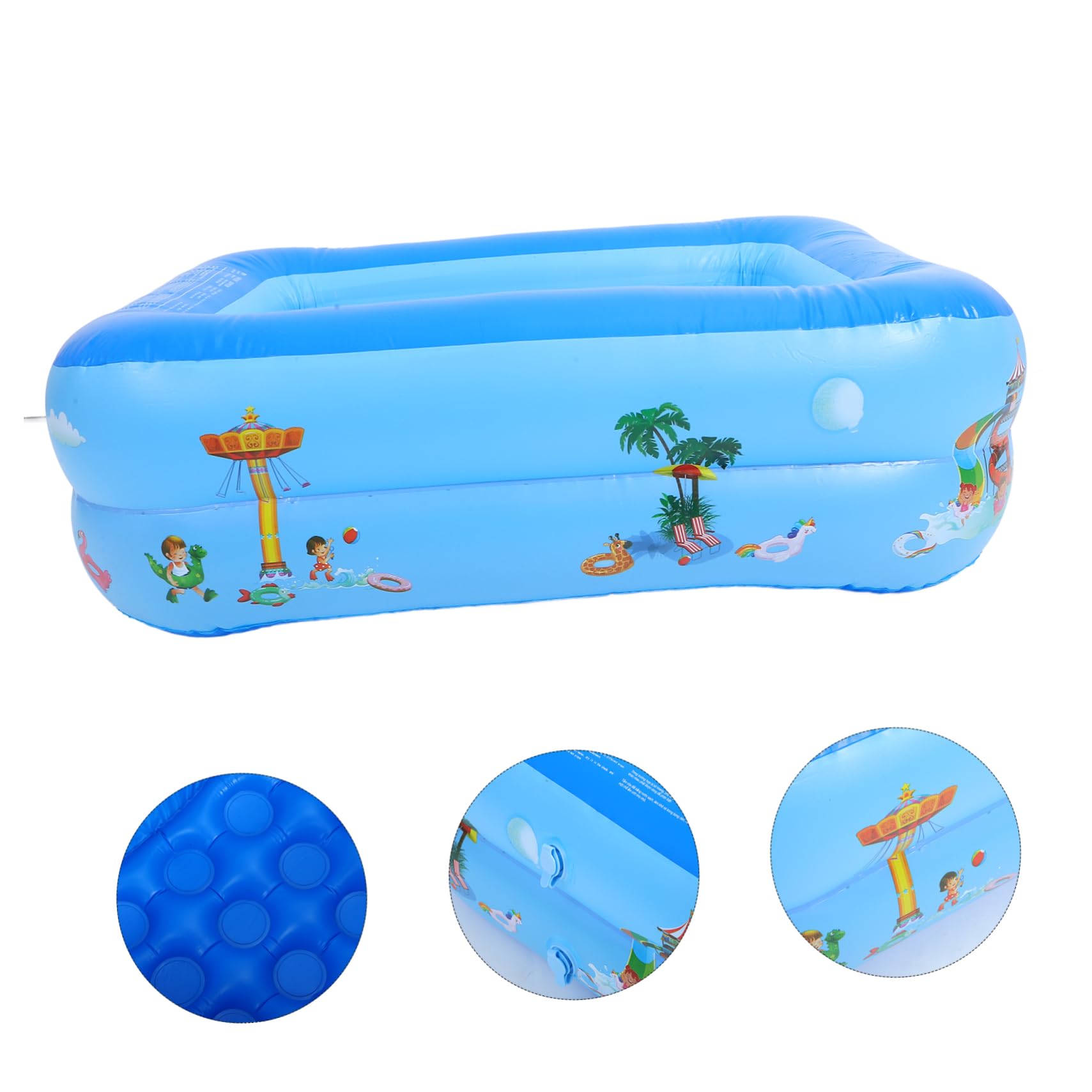 Piscine Gonflable Bleue en PVC pour Garçon et Filles, Double Couche Pliable