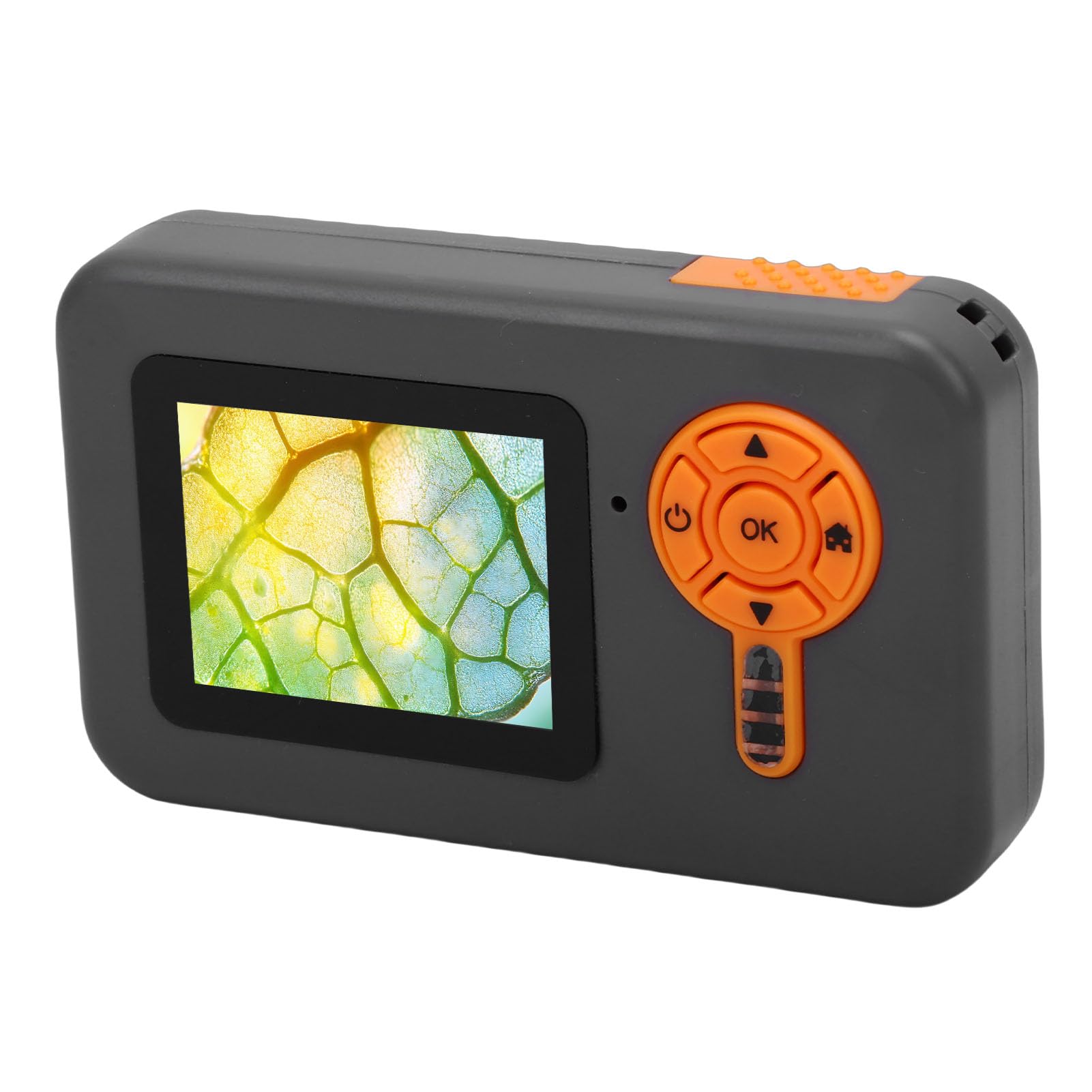 Jiawu Microscopio Portátil 1000X HD con Función de Foto y Vídeo para Investigación Académica, Diseño Portátil con Pantalla de 2 Pulgadas (Grey)