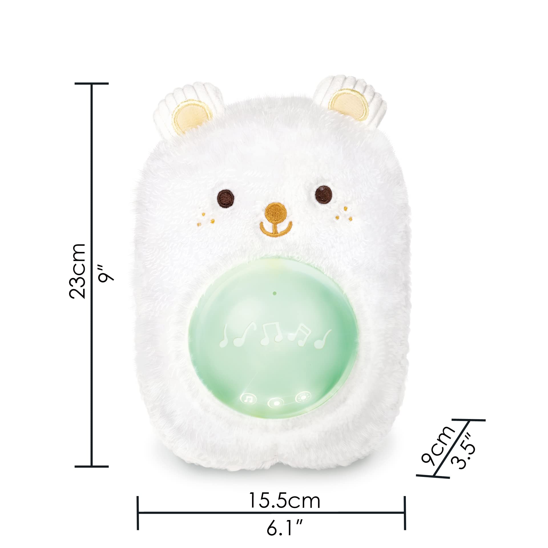 Hape My Music Pal-Huggy Bobo | Przenośna maszyna dźwiękowa Baby White Noise Sound Machine, dla niemowląt w wieku od 0 miesięcy