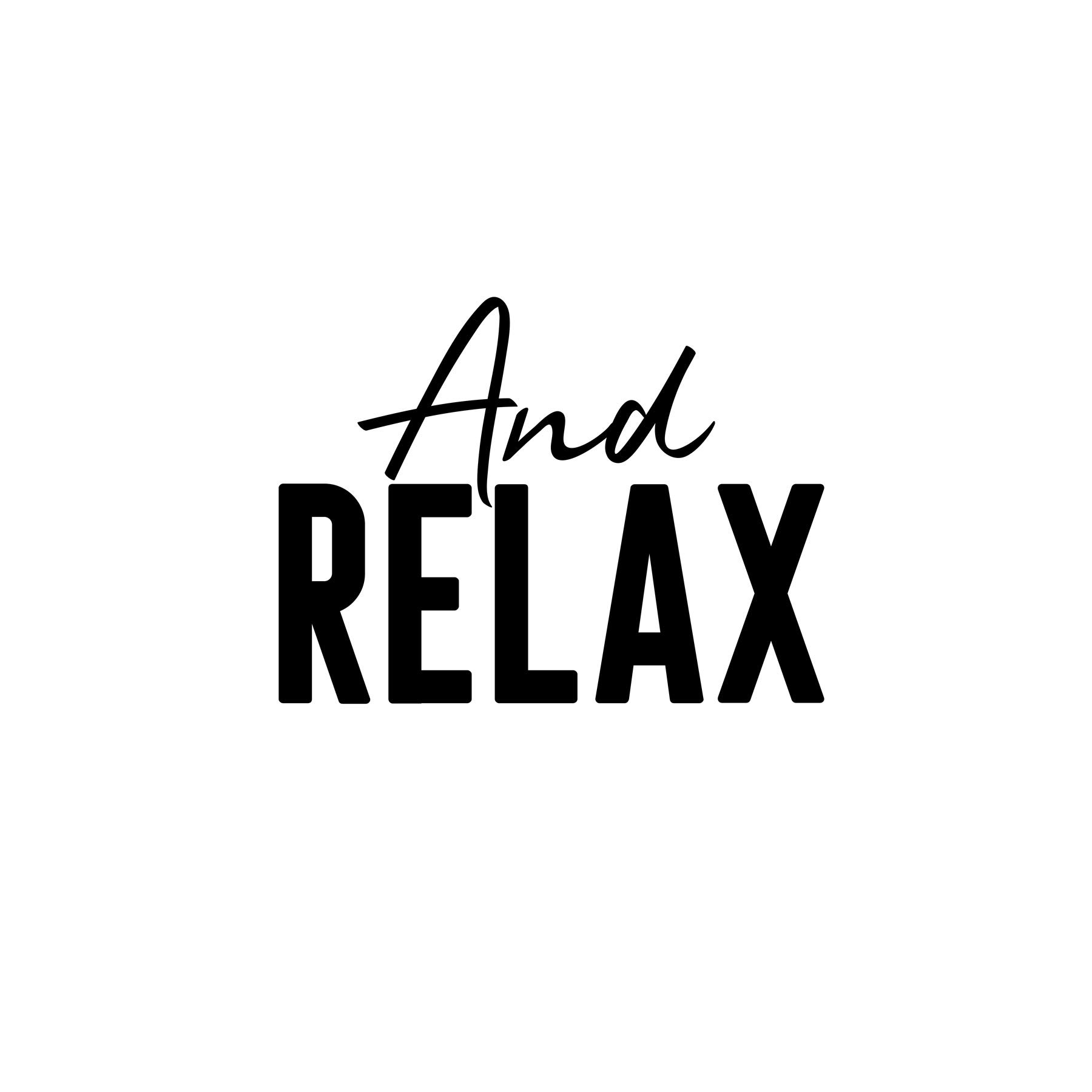 Wee Blue Coo And Relax Typography Large Wall Art Print