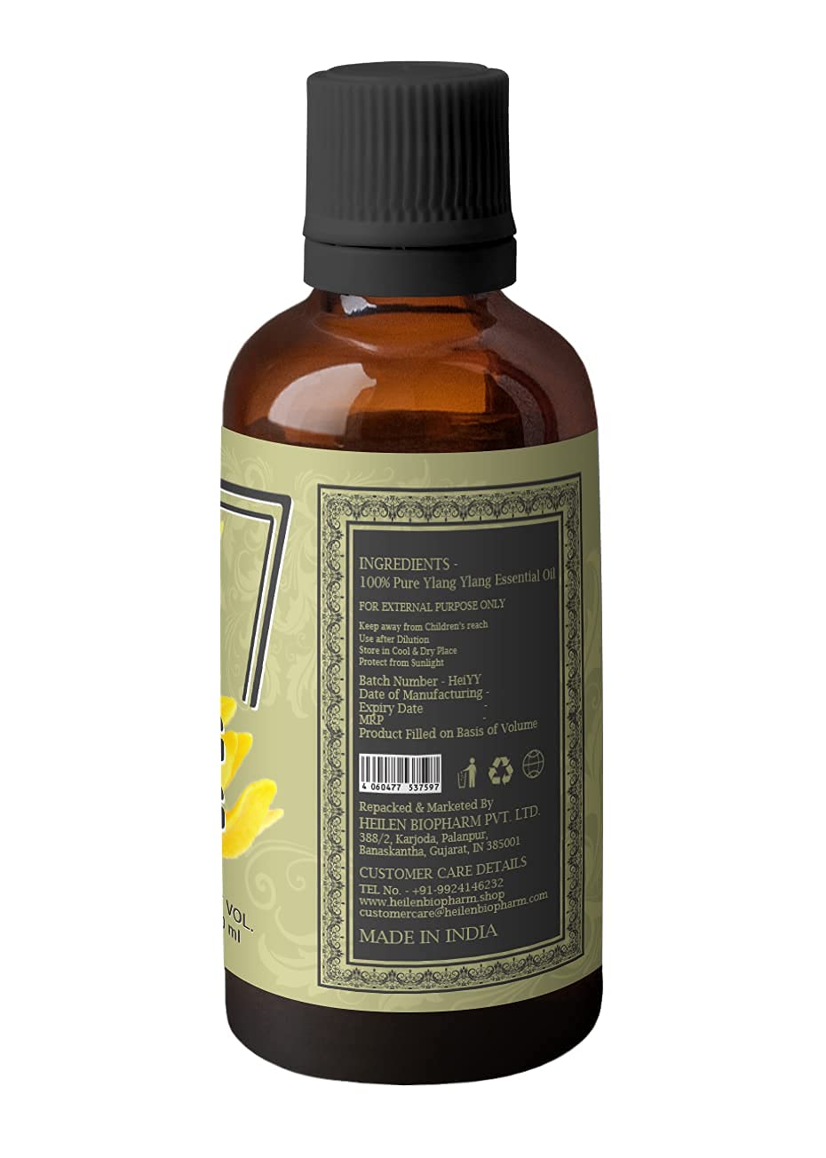 Heilen Biopharm Ylang Ylang Essential Oil - 50 mL Bottle Pack of 1 For Skin Care & Aromatherapy 4 61K1ADPArbS. SL1304