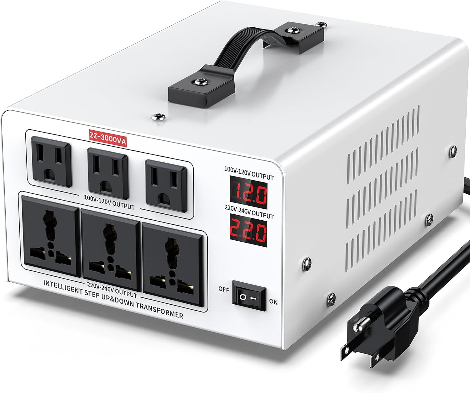 3000VA Step Up/Down Voltage Transformer Converter 110/120V to 220/240V