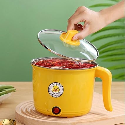 Electric cooker egg boiler Portable rice cooker Stainless steel lid Detachable power cord cooker Compact electric cooker Multi-functional cooker Small kitchen appliance Miniature cooking appliance.