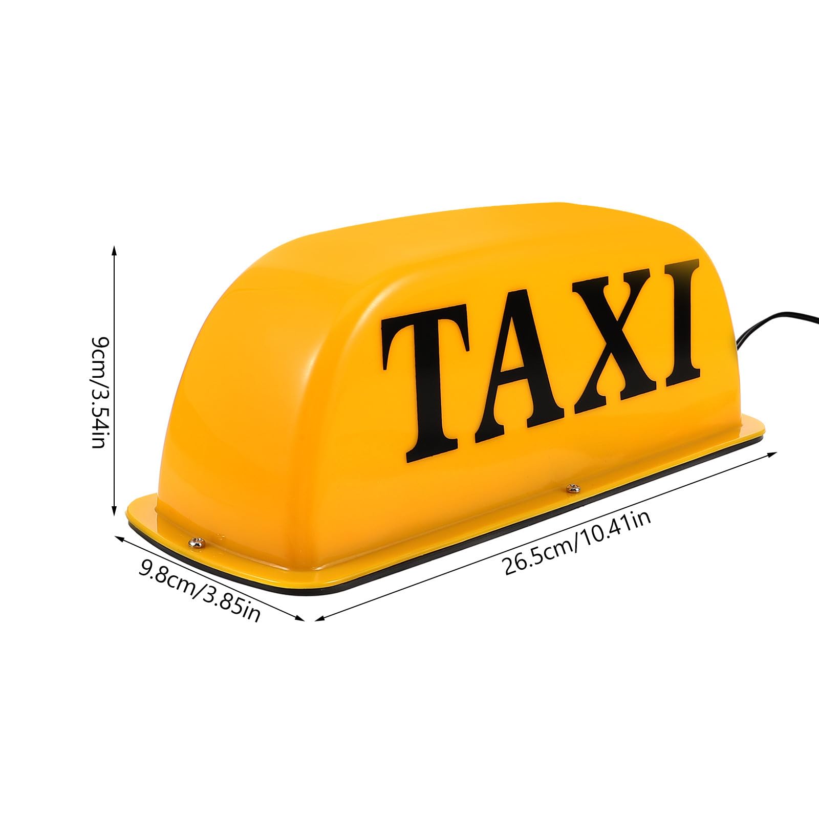 Lampada Segnaletica Taxi Magnetica per Veicolo, Luce Gialla in Plastico Resistente, per Guida Notturna e Auto Taxi, Facile da Fissare Sul Tetto