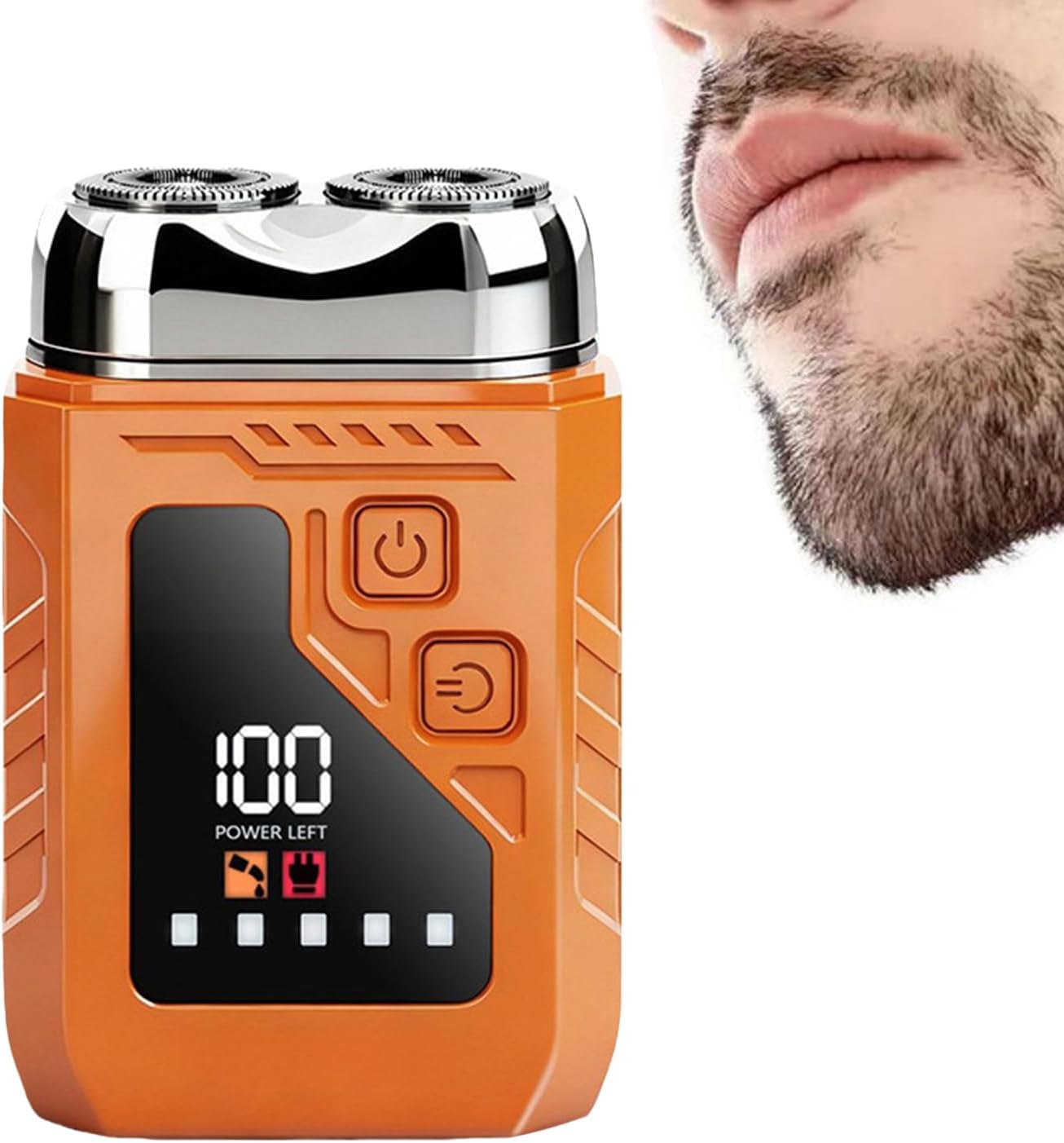Electric Shaver, Portable Fast Charging Washable Trimmer, Men’s Electric Beard and Facial Shaver for Family, Face, Eyebrow, Barber, Birthday, Home, Travel