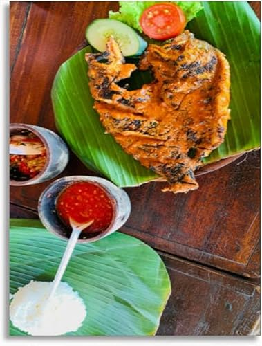 Bathroom Wall Art Bali Fish Framed Canvas 16x20