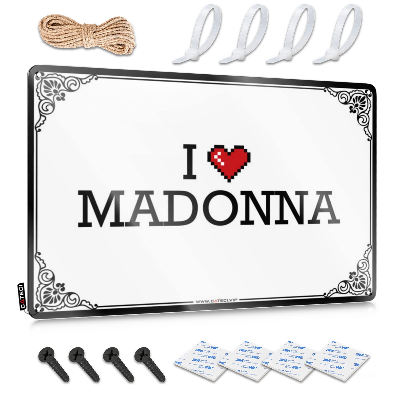 Tin Sign Coffee Vintage Wall Decor | I Love Madonna Awesome Accessories For Slow Home Decoration(30X40CM)