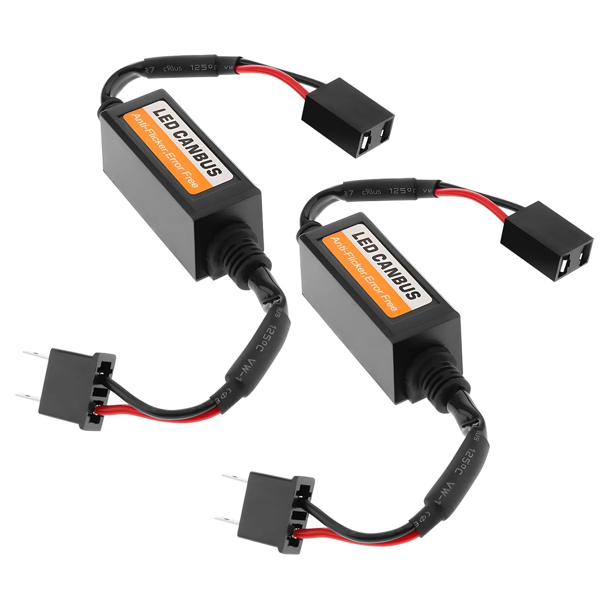 CGEAMDY 2 Pieces Decoder Anti Flicker Harness, LED Bulbs Error Free Anti Flickering Resistor Decoder