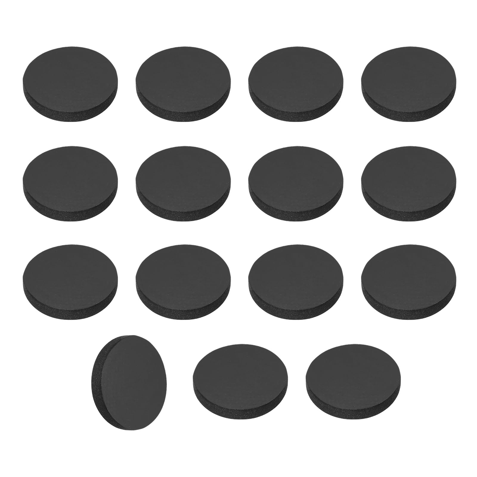sourcing map 15Pcs Rubber Solid Discs Washers, 10mm OD x 3mm Thick Black