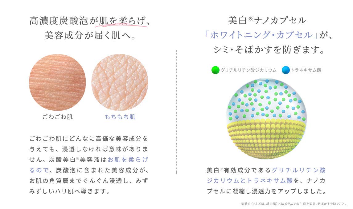 Amazon.co.jp: 肌ナチュール 炭酸美容液【ホワイトエッセンス】(約1