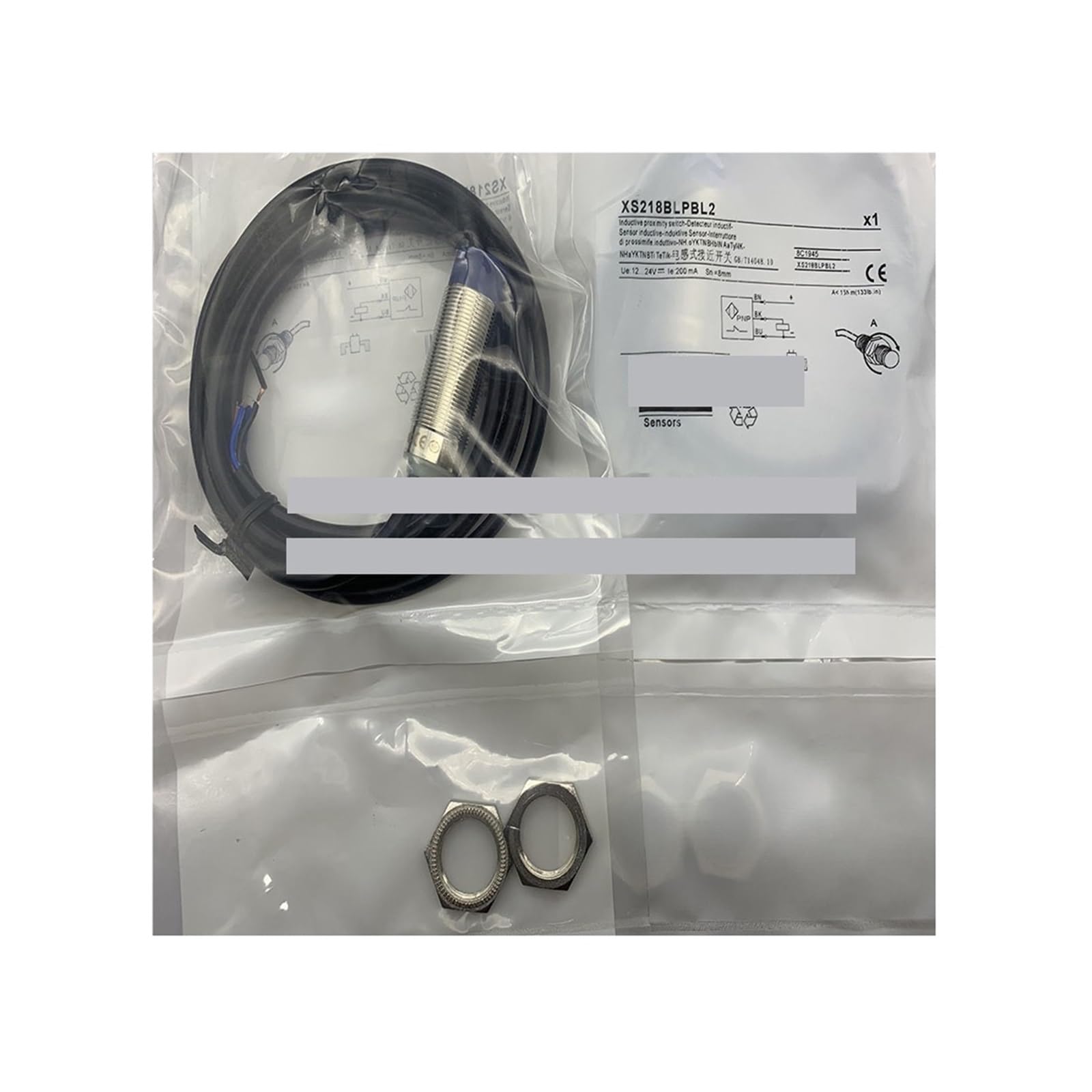 Capteur de proximité XS218BLNAL5C cylindrique M18 avec câble de 5 mètres