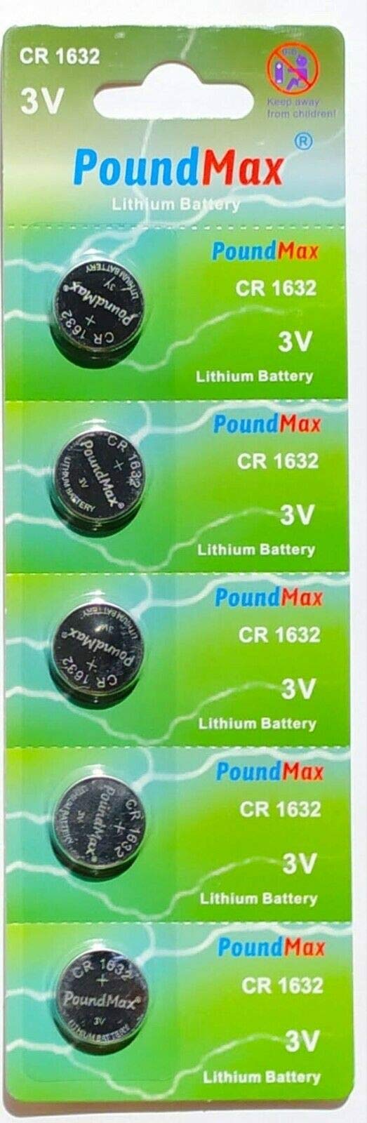 PoundMax5 x 1632 CR1632 3V Lithium Batteries