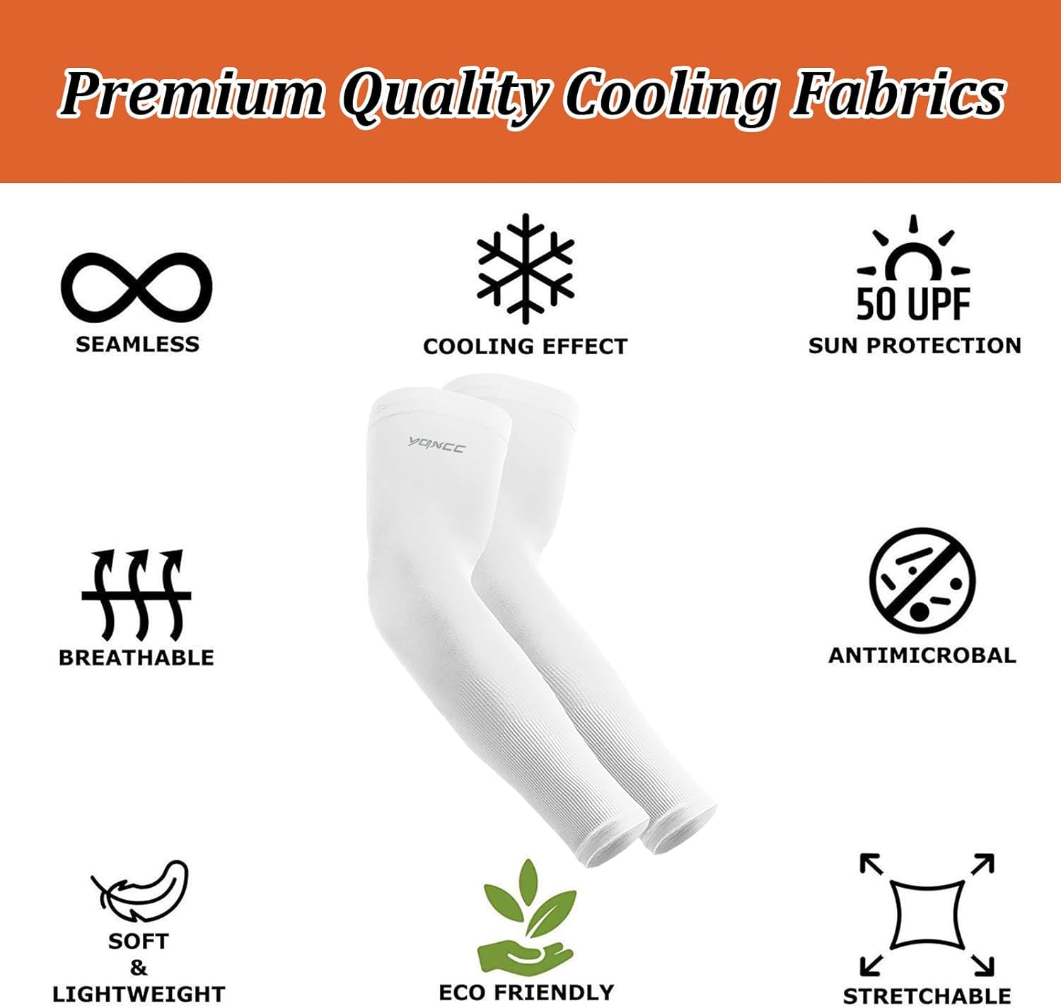 YQXCC 4 Pairs Arm Sleeves for Men Women | UPF 50 Cooling UV Sun Protection | Sports Compression Sleeves - Image 6