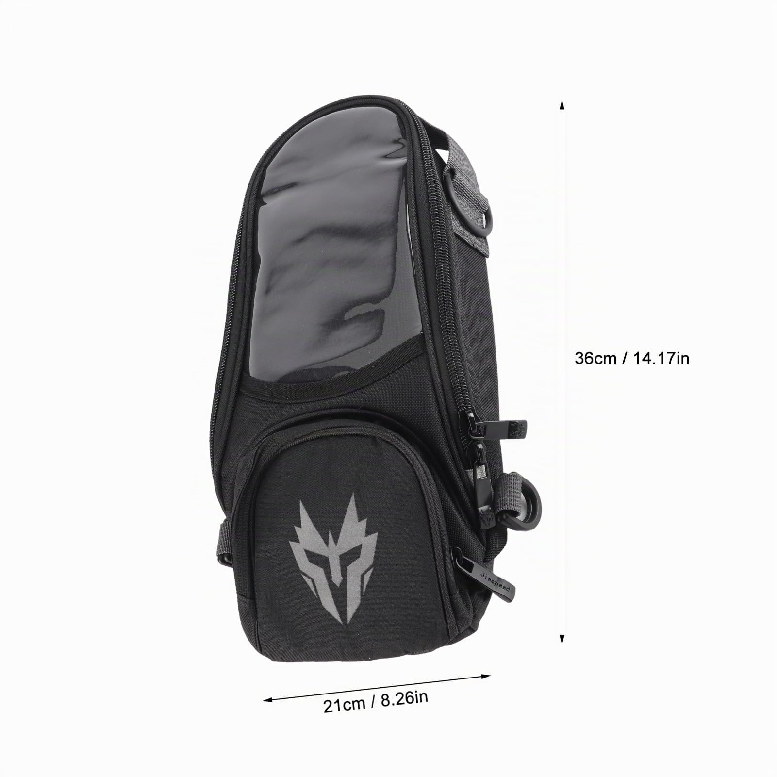 Wasserdichter Motorrad-Tankrucksack, 4,5 L Kraftstoffbeutel mit Handytasche, Magnetische Befestigung (Grau)