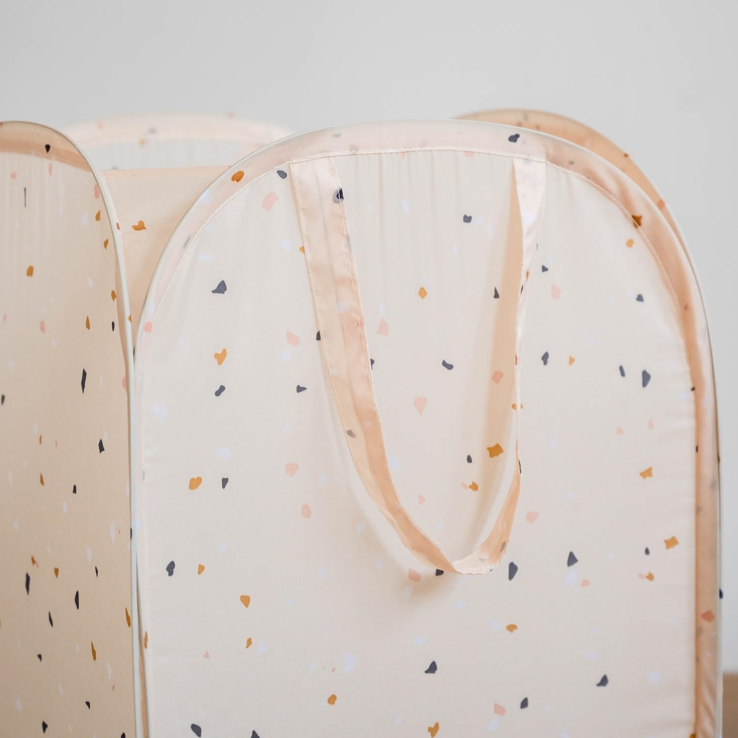 3 Sprouts - Cesto Biancheria Sporca - Porta Biancheria Sporca - Cesto Panni Sporchi - Cesta Portabiancheria per Bambini - Contenitore Salvaspazio - Terrazzo Beige