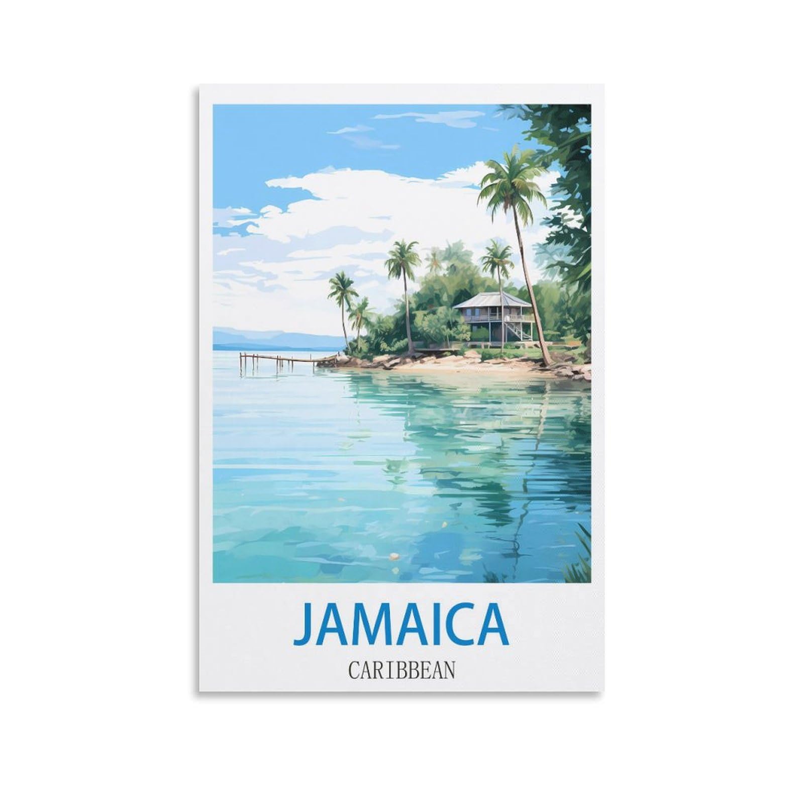 EZMLFA 5D Diamond Painting Kits for Adults,Jamaica Caribbeans,DIY Full Round Drill Diamond Dot Gem Art Kits for Adults,Crafts for Decor 40x40cm
